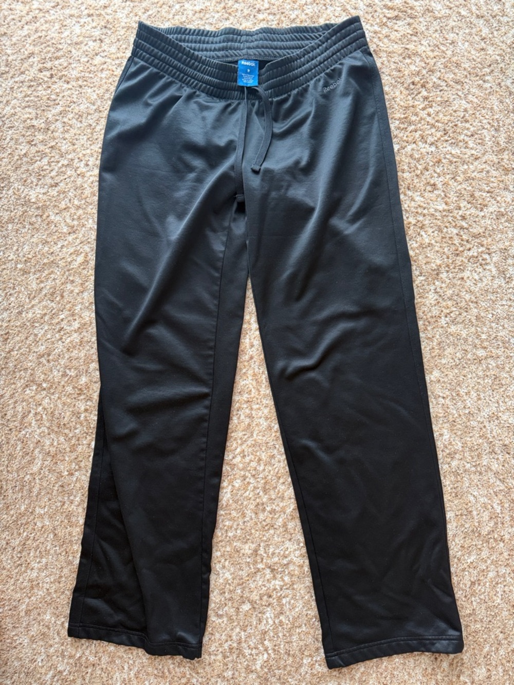 Reebok Women’s Black Athletic Pants with Drawstring Waist